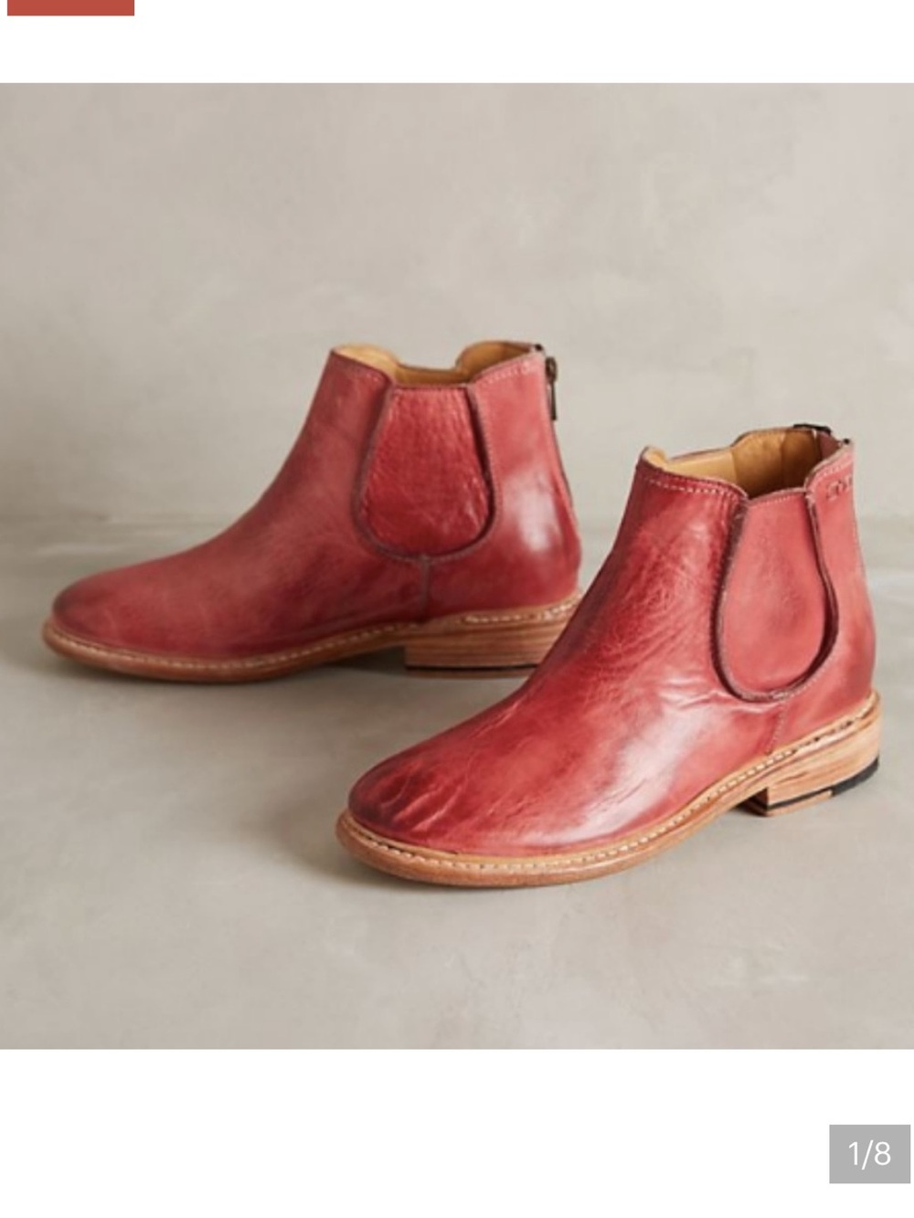 Bed Stu Leather Camp Chelsea Boot in Red Rustic Sz 8.5